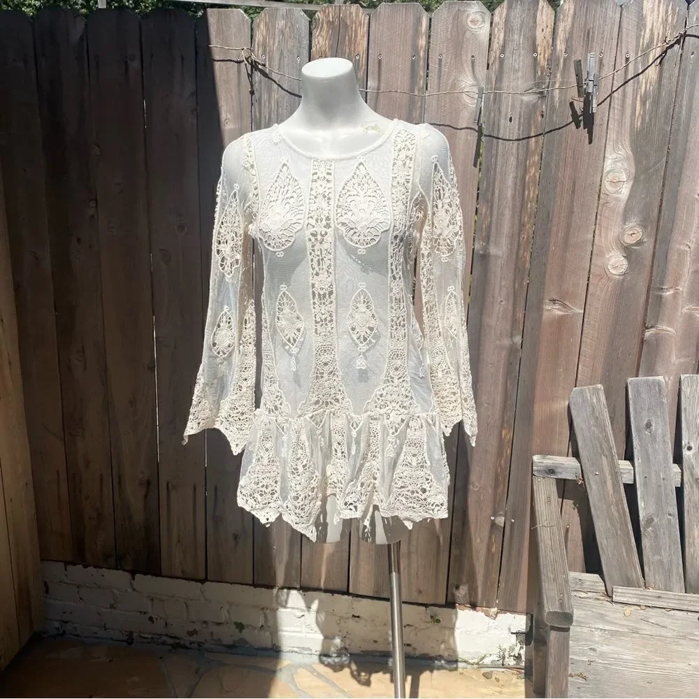 Jen's Pirate Booty Mandolin Backless Mini Dress in Lace size small - Picture 11 of 16
